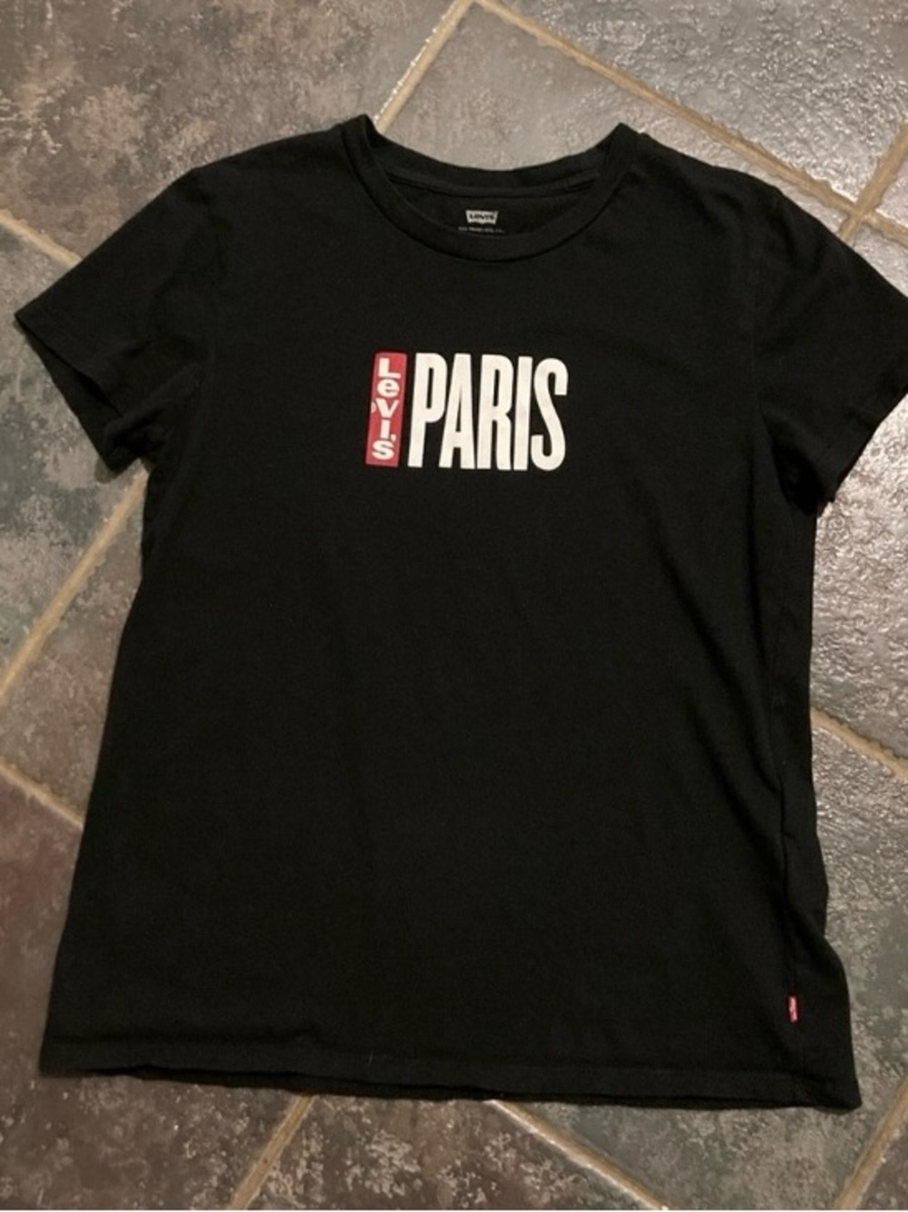 Levi's Paris Women's Black Short Sleeved T- Shirt Size M